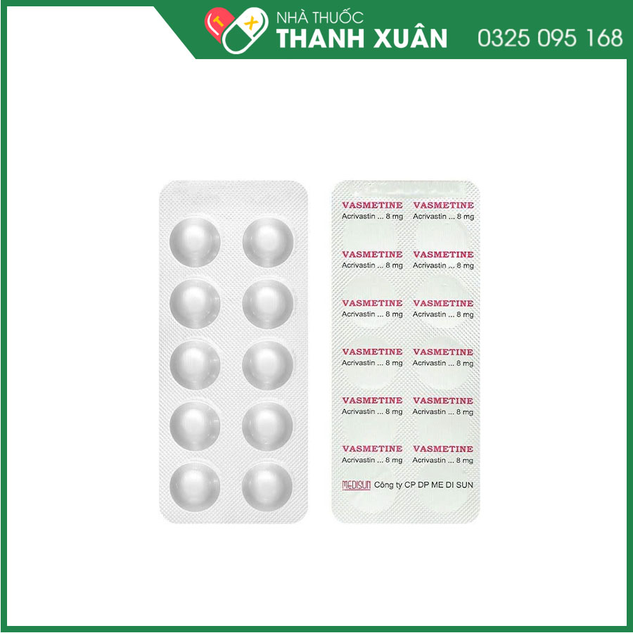 Vasmetine điều trị viêm mũi dị ứng, dị ứng, nổi mề đay mãn tính vô căn